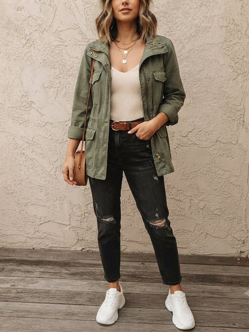 Madewell Utility Field Jacket Olive Green 100% Cotton Military Utility Coat S